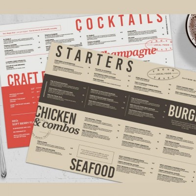 Menü Platzdeckchen 28X39 cm