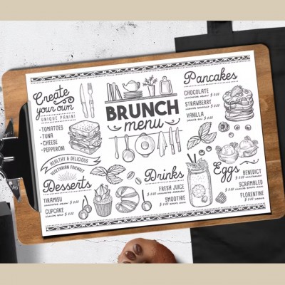 Menü Platzdeckchen 28X39 cm